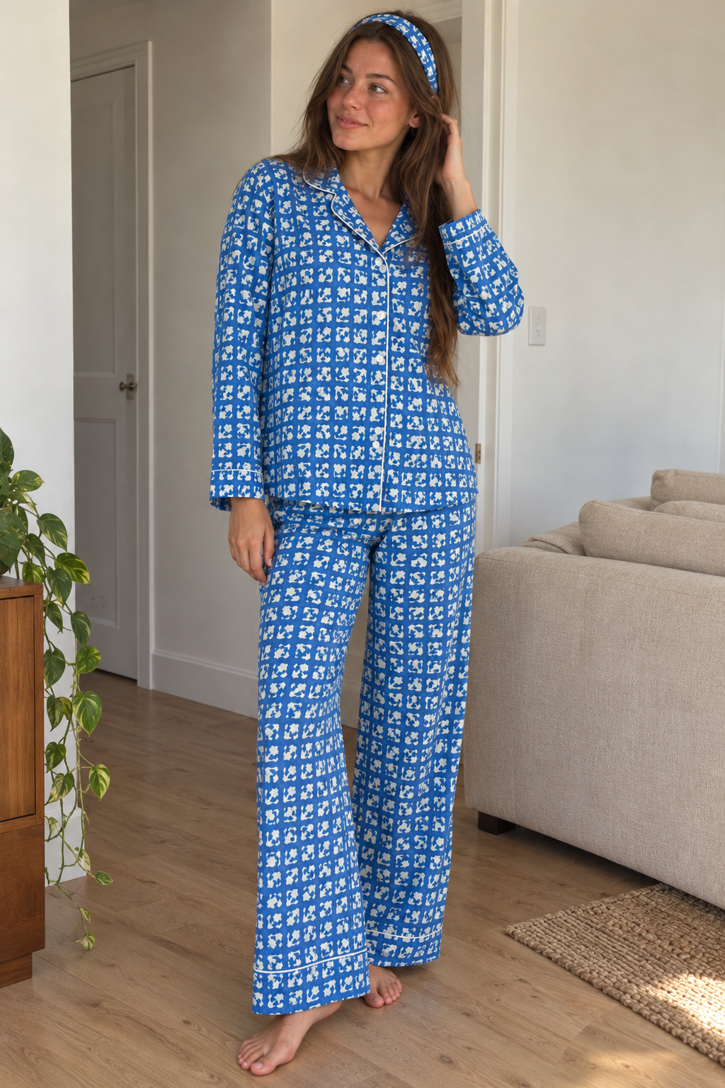 Cobalt Mosaic Pyjama Set