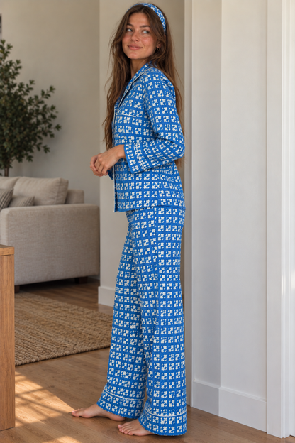 Cobalt Mosaic Pyjama Set