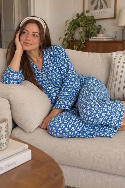 Cobalt Mosaic Pyjama Set