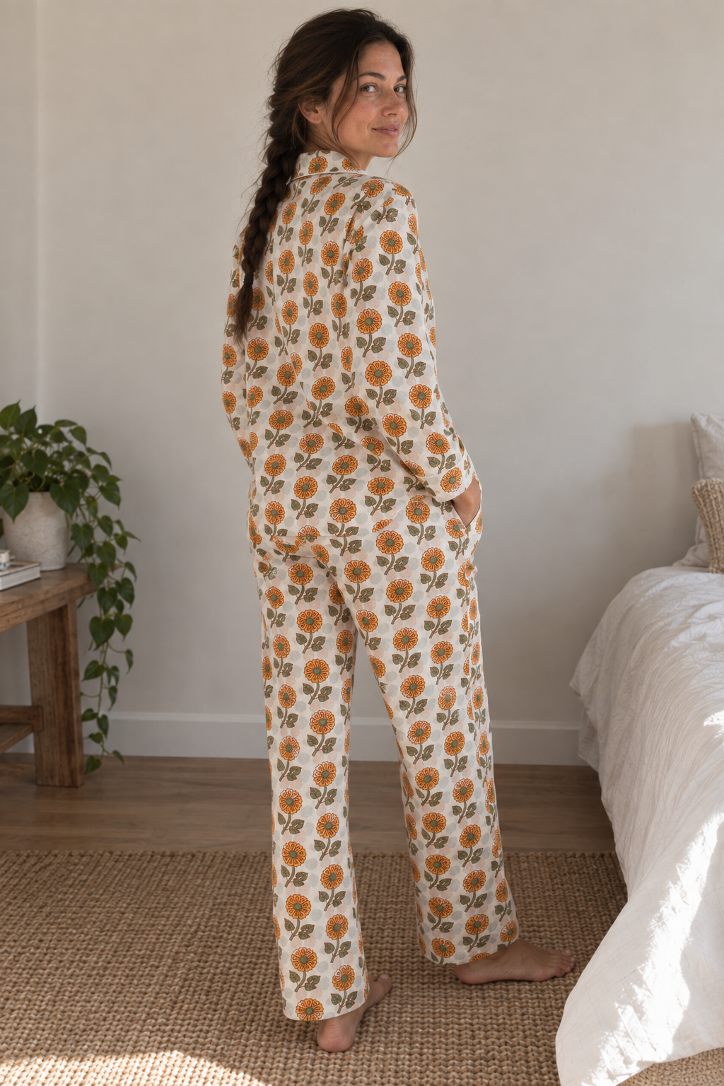 Marigold Meadow Cotton Pyjama Set