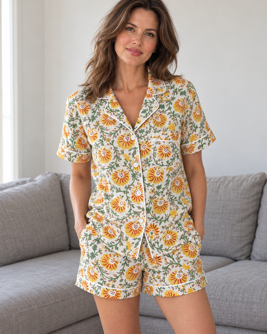 Marigold Bloom Short Pyjama Set
