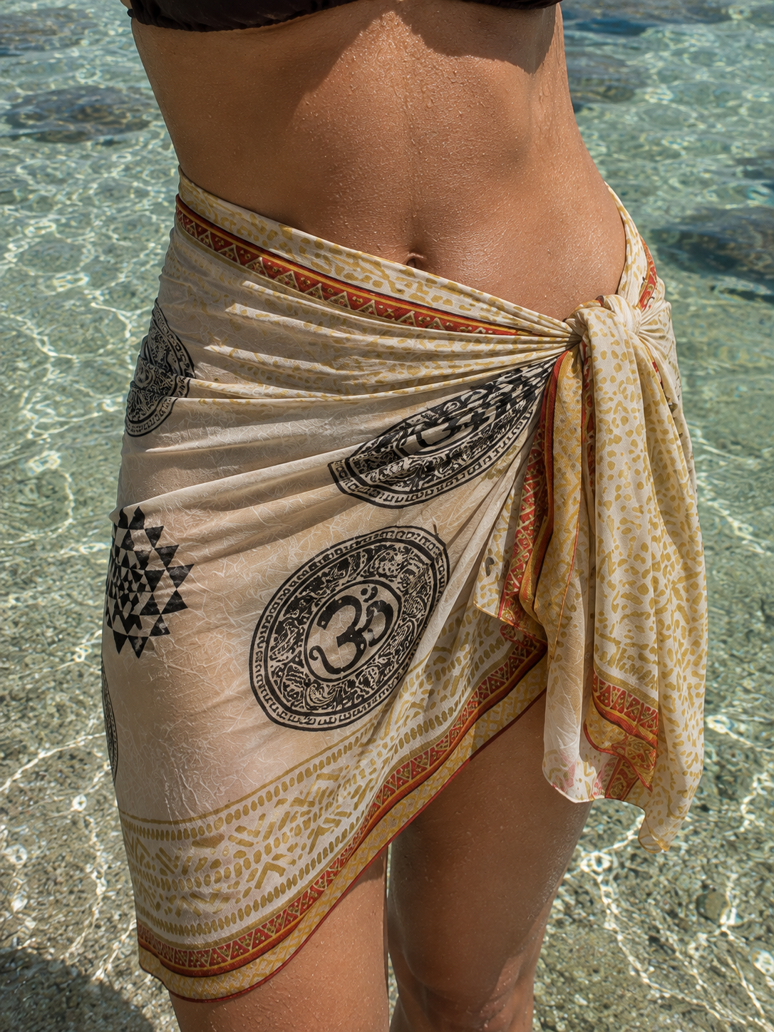 Golden Sands Om Print Sarong