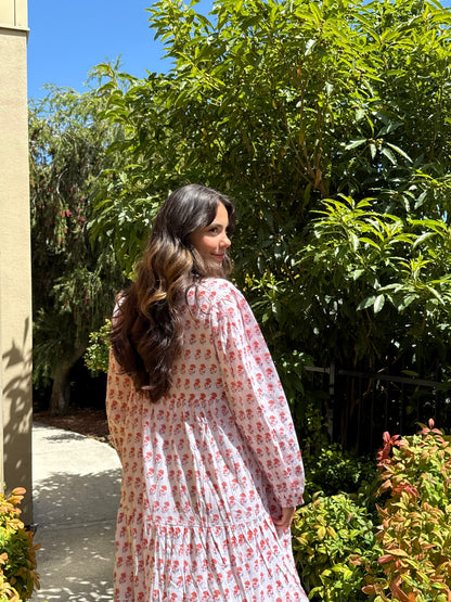 Neoma Amara cotton maxi dress worn outdoors in natural light