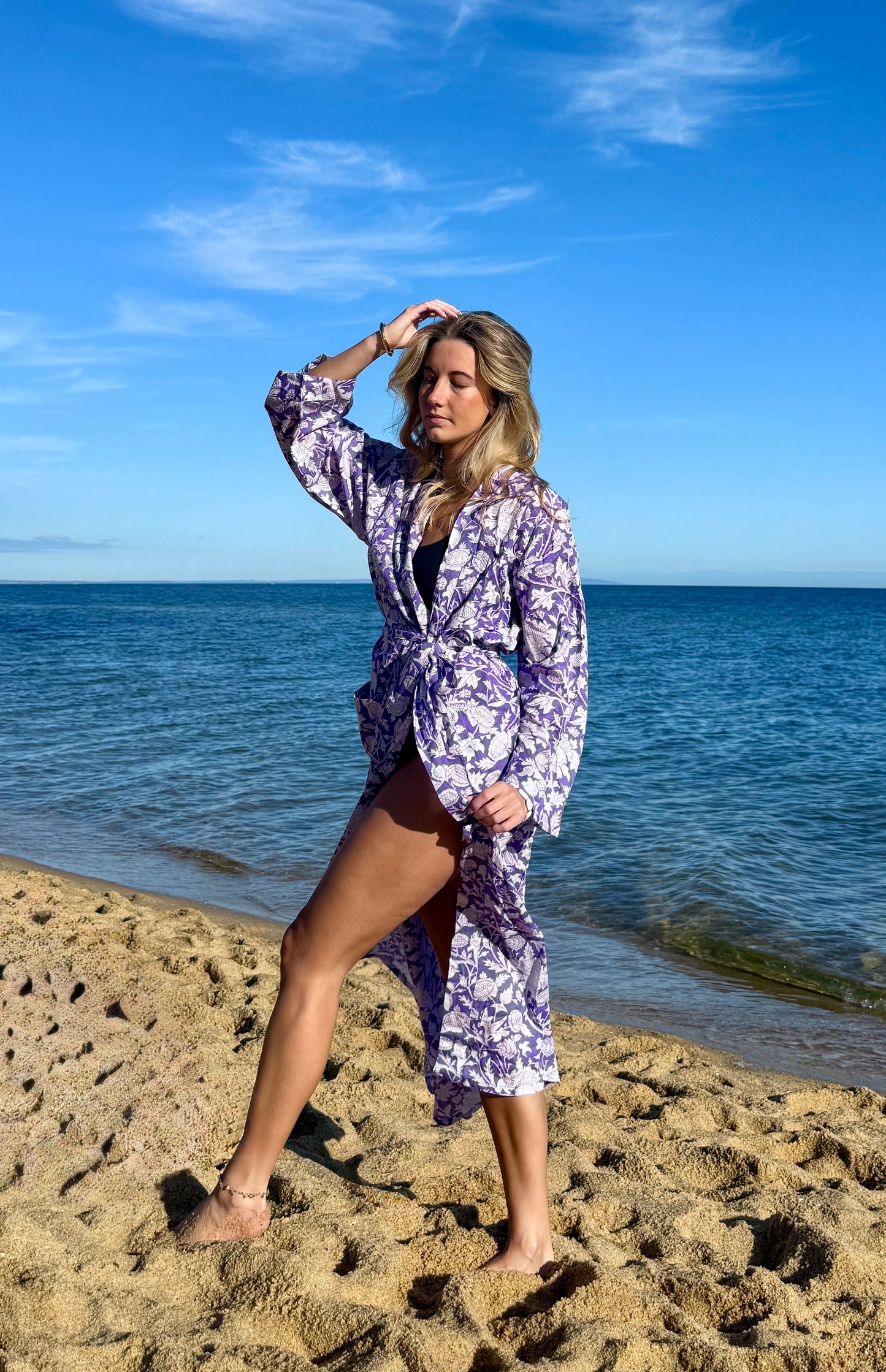 Lavender Tide Kimono